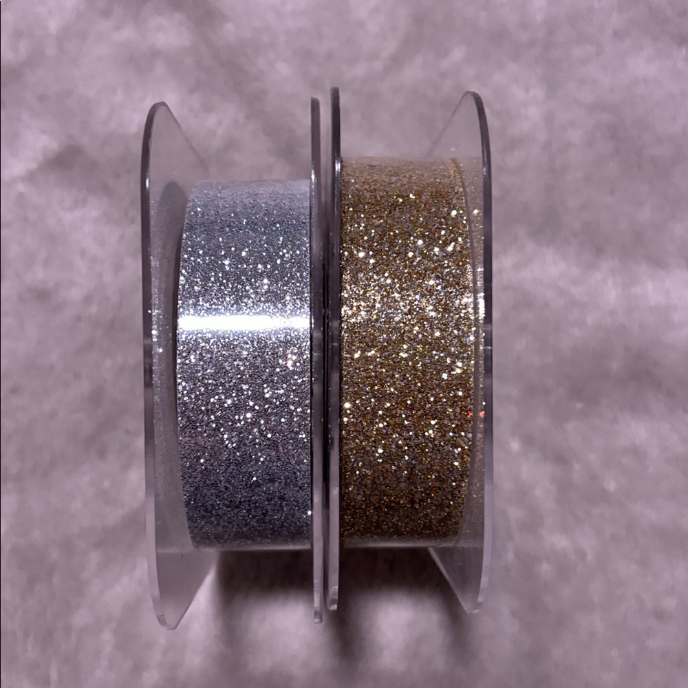 Gartner Studios Metallic Ribbon Duo… Silver & Gold Rolls..1 Inch x 12 Yards NWT